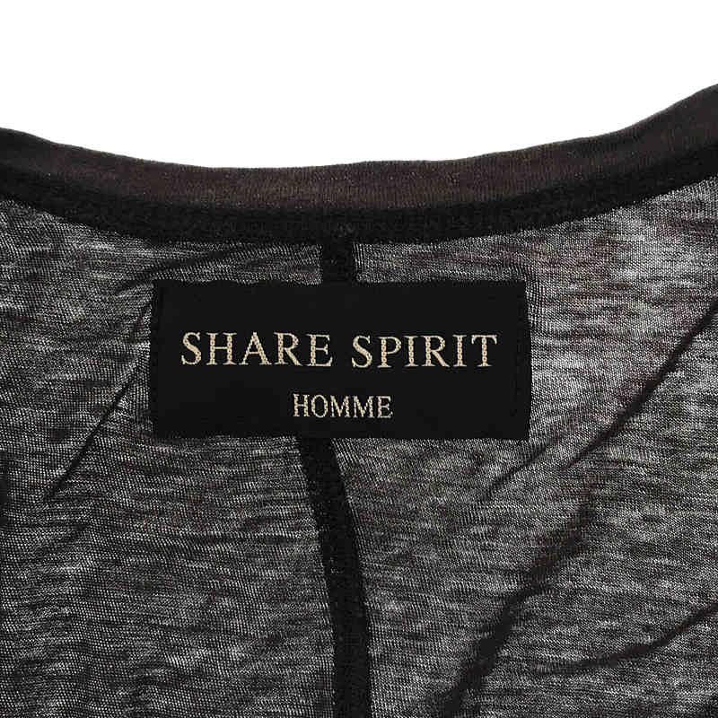 SHARE SPIRIT / シェアースピリット コットン Vネック プリントTシャツ