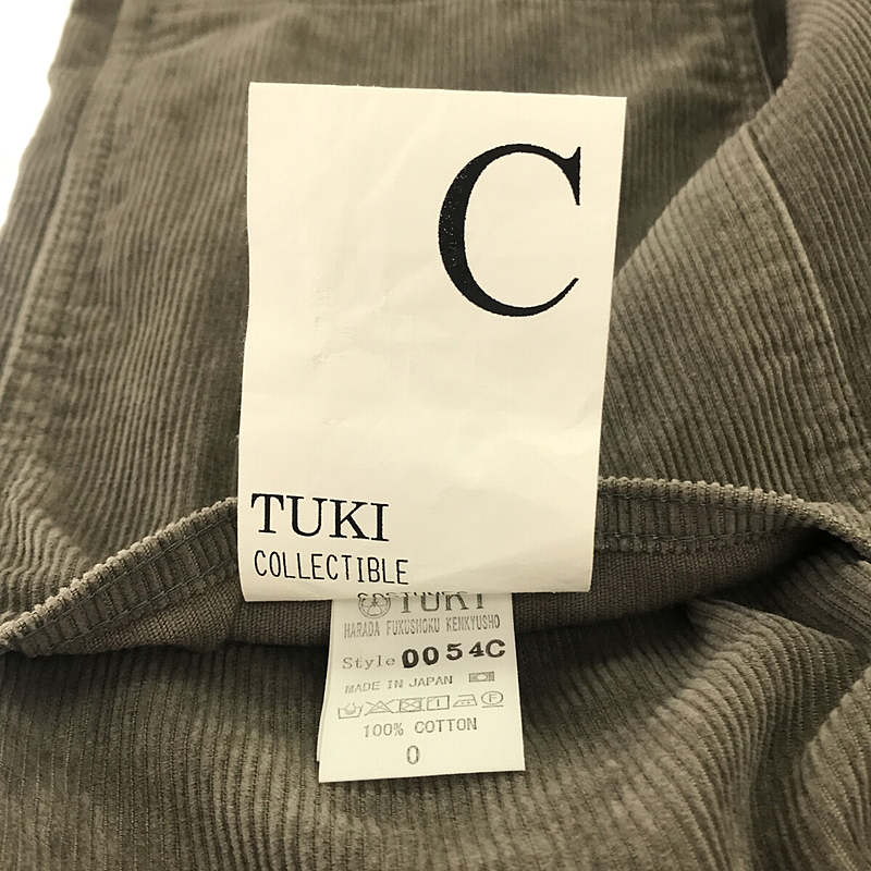 ​TUKI / ツキ type2 corduroy / コーデュロイ ワイド オーバーオール