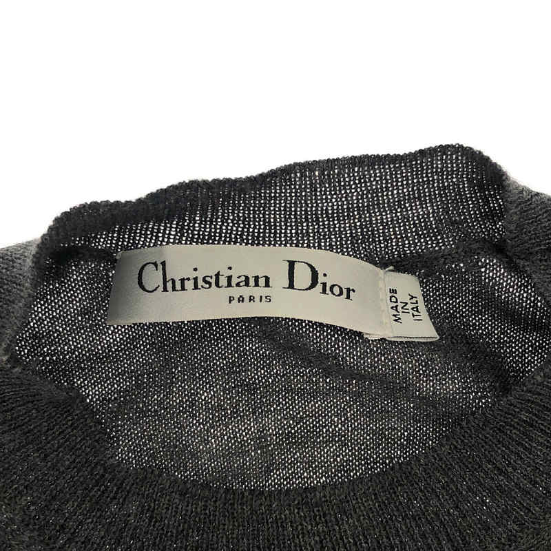 Christian Dior / クリスチャンディオール エンベッディッド クルーネックニット