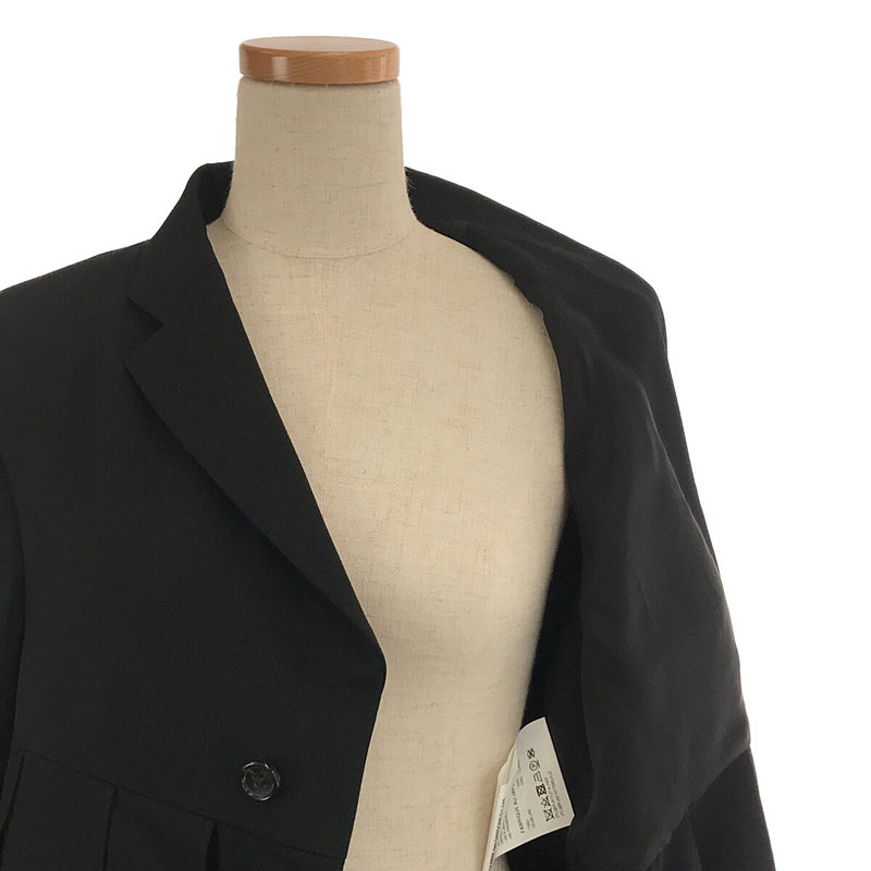 COMME des GARCONS COMME des GARCONS / コムコム アシンメトリー タック プリーツ ロングジャケット