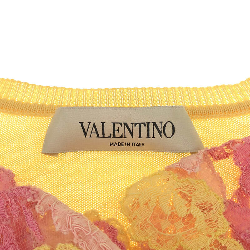 VALENTINO / ヴァレンティノ レースデザイン ニットカットソー