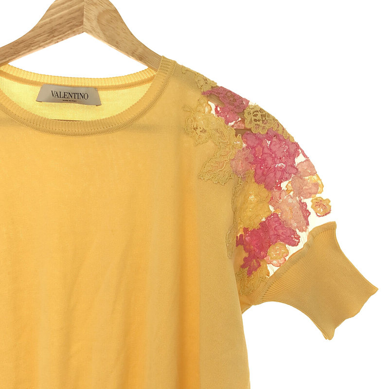 VALENTINO / ヴァレンティノ レースデザイン ニットカットソー