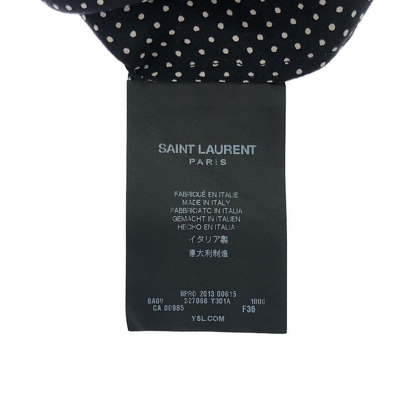 SAINT LAURENT PARIS / サンローランパリ シルク ドット タイブラウス