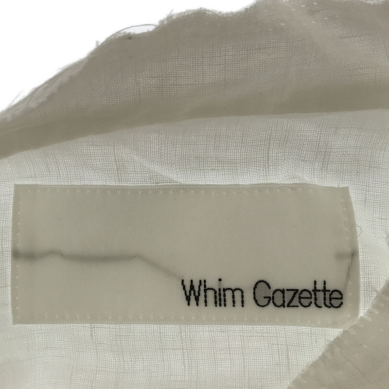 Whim Gazette / ウィムガゼット フレンチリネンスタンドカラーシャツ