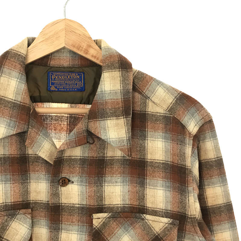 PENDLETON / ペンドルトン 70s vintage チェック オープンカラーシャツ