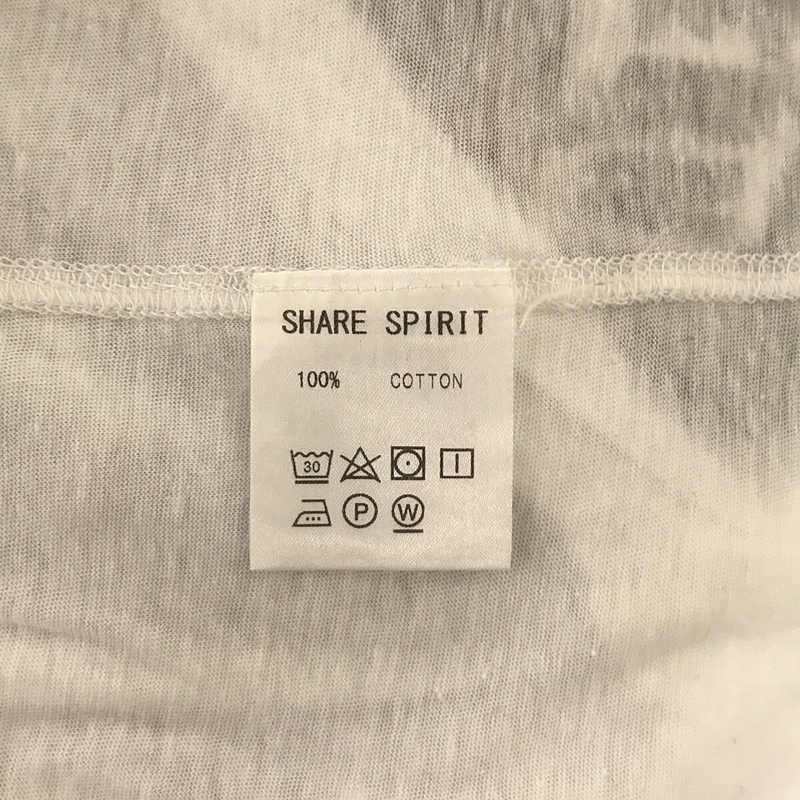 SHARE SPIRIT / シェアースピリット コットン Vネック プリントTシャツ