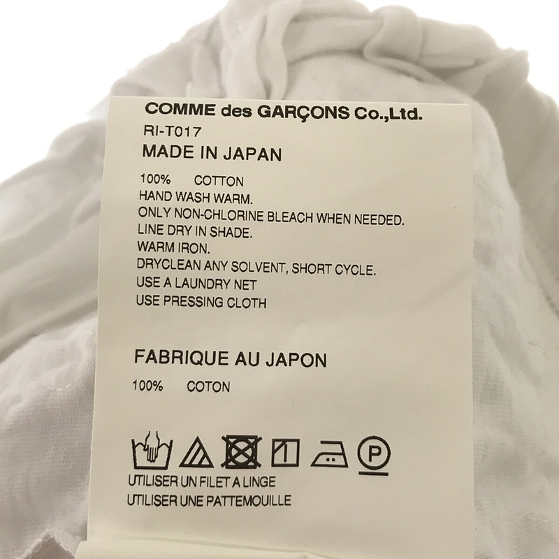 COMME des GARCONS COMME des GARCONS / コムコム 立体 薔薇 コットン クルーネックTシャツ