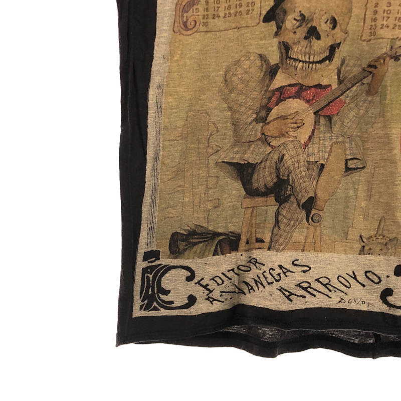 SHARE SPIRIT / シェアースピリット コットン ドクロ プリント Vネック Tシャツ