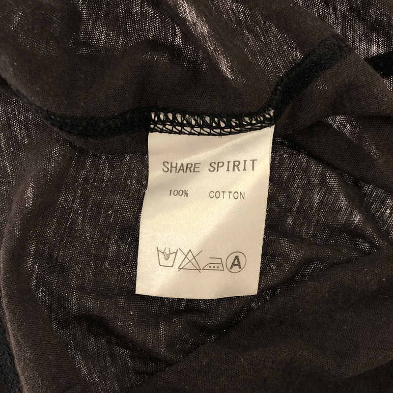 SHARE SPIRIT / シェアースピリット コットン ドクロ プリント Vネック Tシャツ