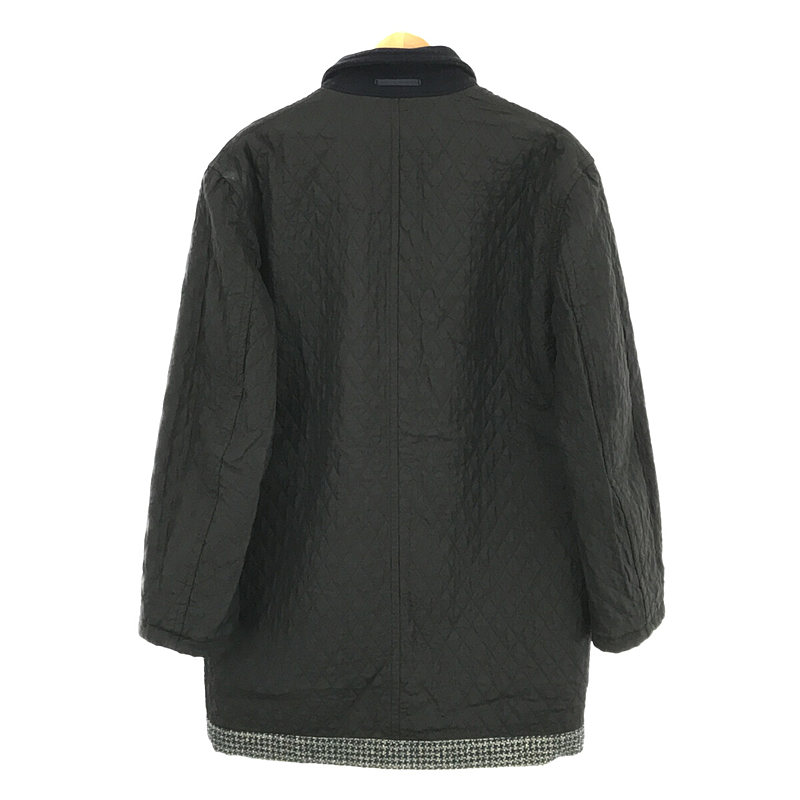 COMME des GARCONS HOMME / コムデギャルソンオム | AD1995 | 90s ウール メルトン キルティング リバーシブル コート | M | ネイビー / ブラック | メンズ