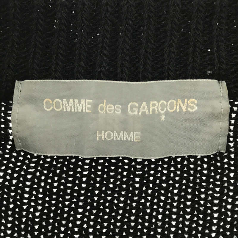 COMME des GARCONS HOMME / コムデギャルソンオム 90s 銀タグ キルティング ウール ニット 切替 ジップアップ ジャケット