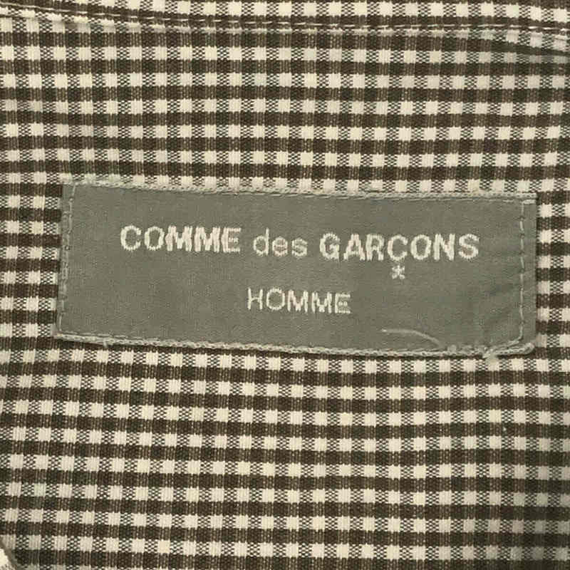 COMME des GARCONS HOMME / コムデギャルソンオム 90s 銀タグ コットン マイクロチェック オーバーサイズ オープンカラー シャツ