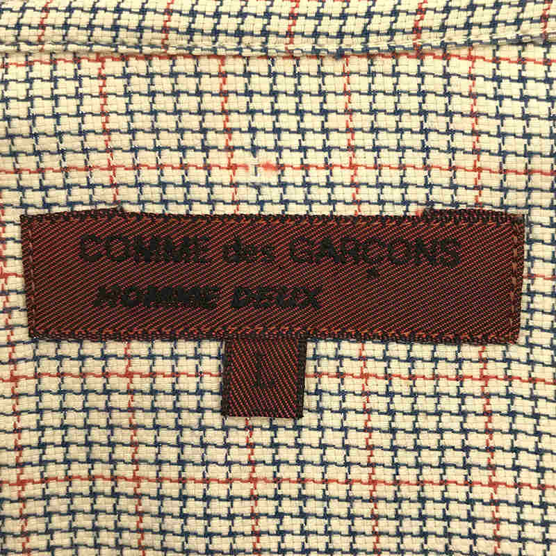 COMME des GARCONS HOMME DEUX / コムデギャルソン オムドゥ チェック オープンカラー シャツ