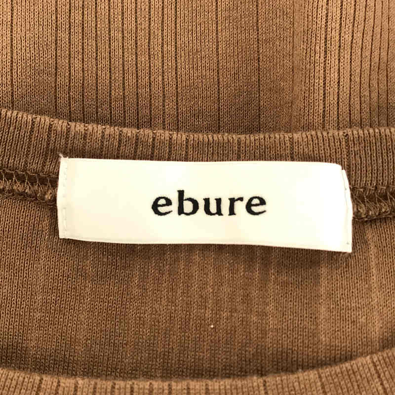 ebure / エブール コットン リブ ノースリーブ カットソー