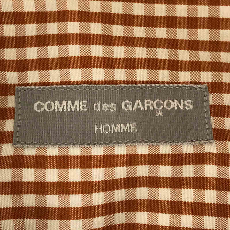 COMME des GARCONS HOMME / コムデギャルソンオム 90s 銀タグ コットン ギンガムチェック オーバーサイズ シャツ