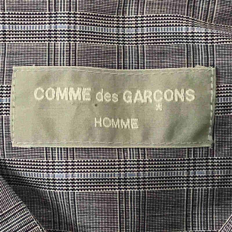 COMME des GARCONS HOMME / コムデギャルソンオム 90s 銀タグ コットン チェック フロント 切替 パッチワーク オーバーサイズ シャツ