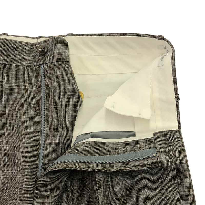 MAATEE&SONS / マーティー&サンズ 永遠スラックス WOOL MAT CHECK / 2タック パンツ