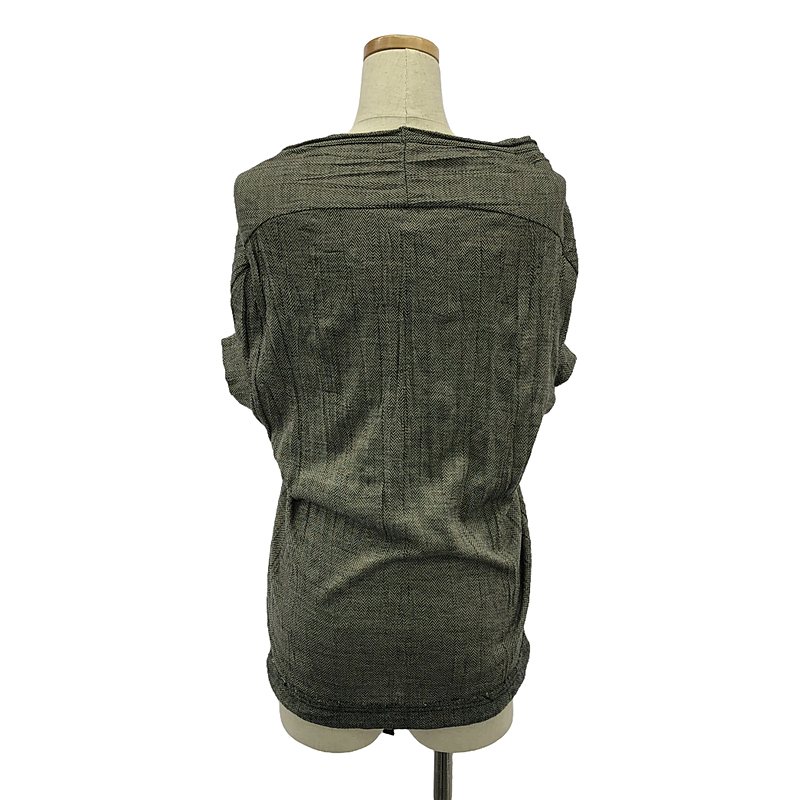 Y's / ワイズヨウジヤマモト ヘリンボーン カットオフ カットソー