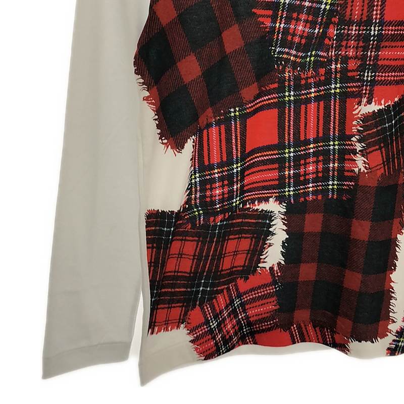 tao COMME des GARCONS / タオコムデギャルソン コットン タータンチェック クルーネックカットソー