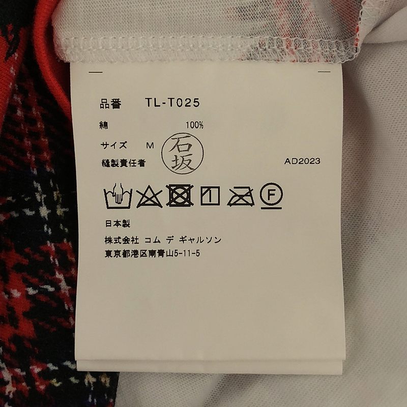 tao COMME des GARCONS / タオコムデギャルソン コットン タータンチェック クルーネックカットソー