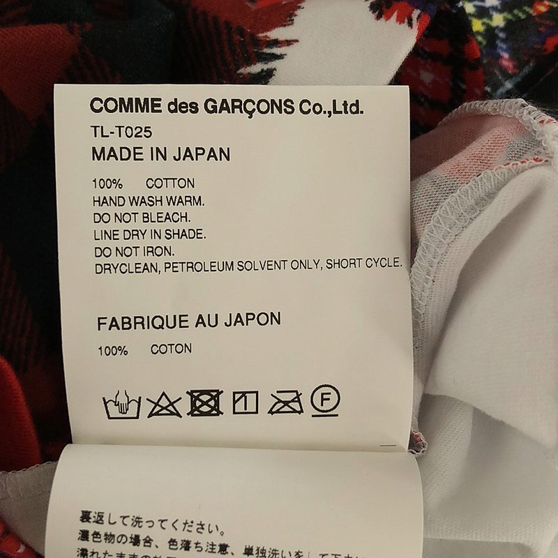 tao COMME des GARCONS / タオコムデギャルソン コットン タータンチェック クルーネックカットソー