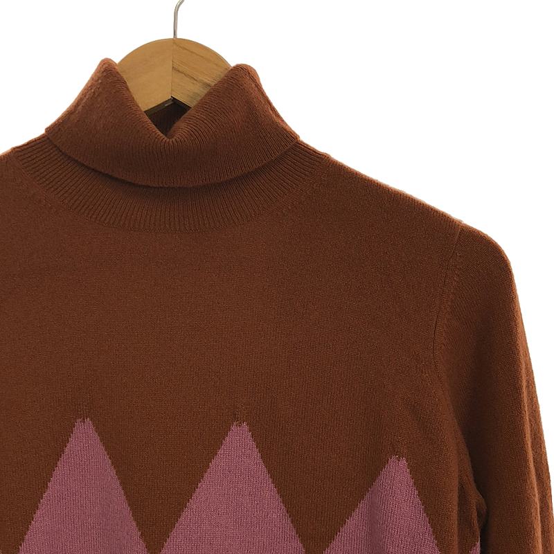 BALLANTYNE / バランタイン カシミヤ100 タートルネック インターシャニット