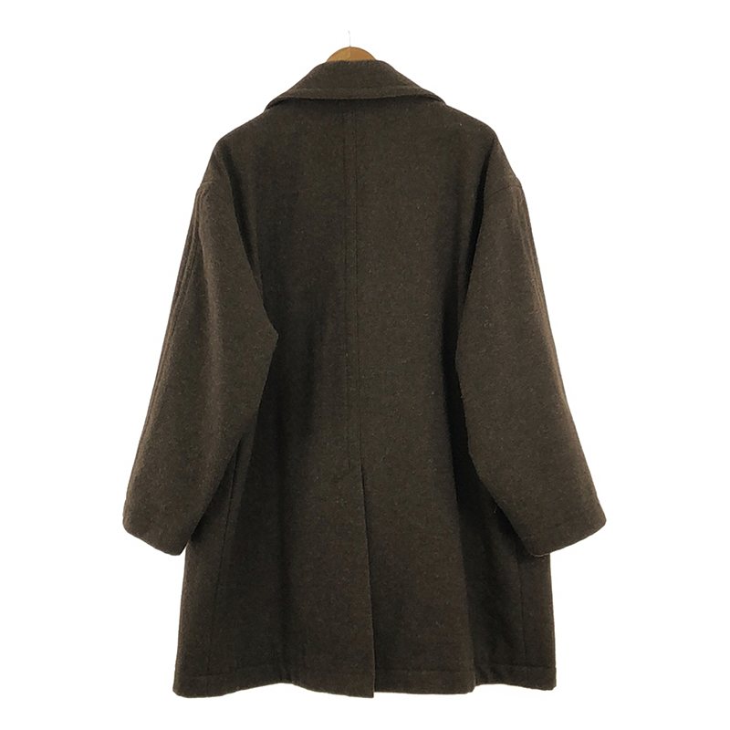 YOKE / ヨーク OVERSIZED DOUBLE BREASTE HALF COAT シェットランドウール オーバーサイズ ダブルブレスト ハーフコート