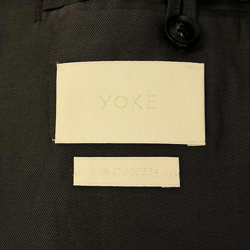 YOKE / ヨーク OVERSIZED DOUBLE BREASTE HALF COAT シェットランドウール オーバーサイズ ダブルブレスト ハーフコート