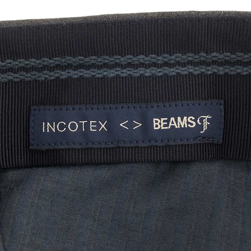 INCOTEX / インコテックス × BEAMS F ビームスエフ別注 SLIM FIT SUPER100s ウール 1タック テーパードスラックス