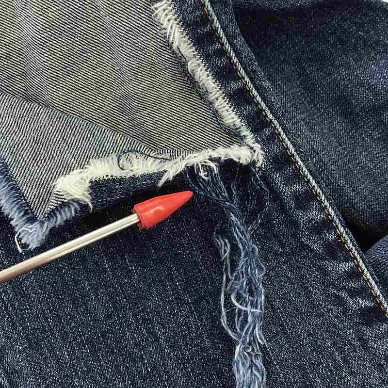 sacai / サカイ ダメージ クラッシュ加工 カットオフ デニムパンツ