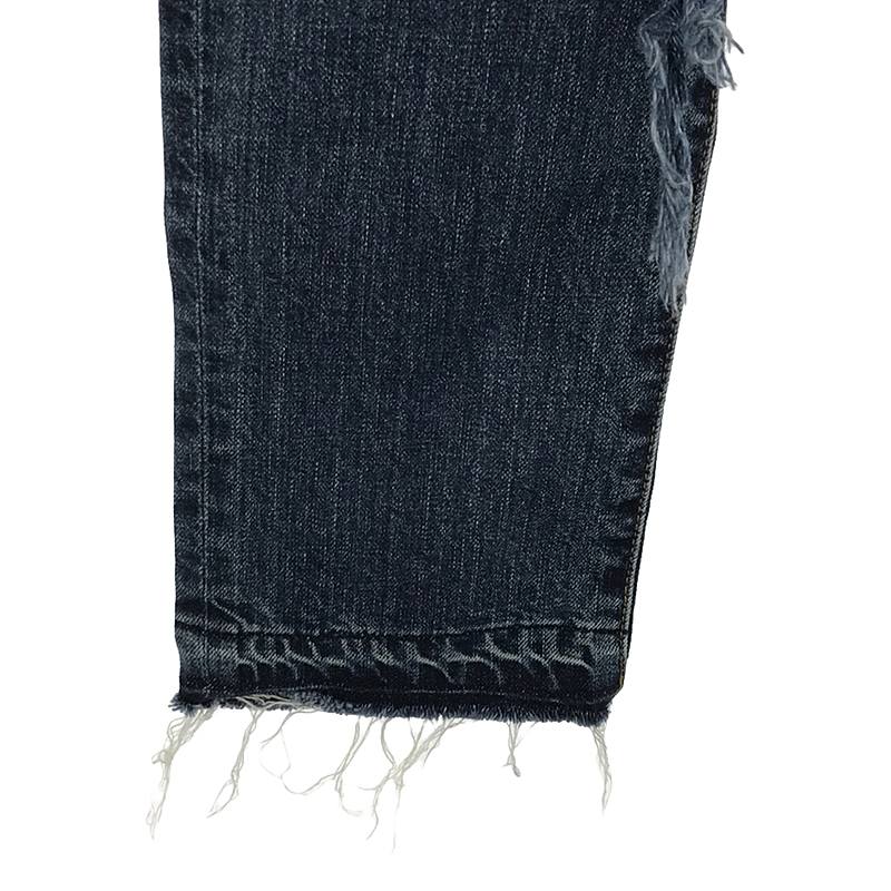 sacai / サカイ ダメージ クラッシュ加工 カットオフ デニムパンツ