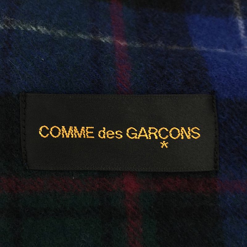 COMME des GARCONS / コムデギャルソン Printed Check Half Sleeve Jacket  / ウール アシンメトリー 変形 ジャケット