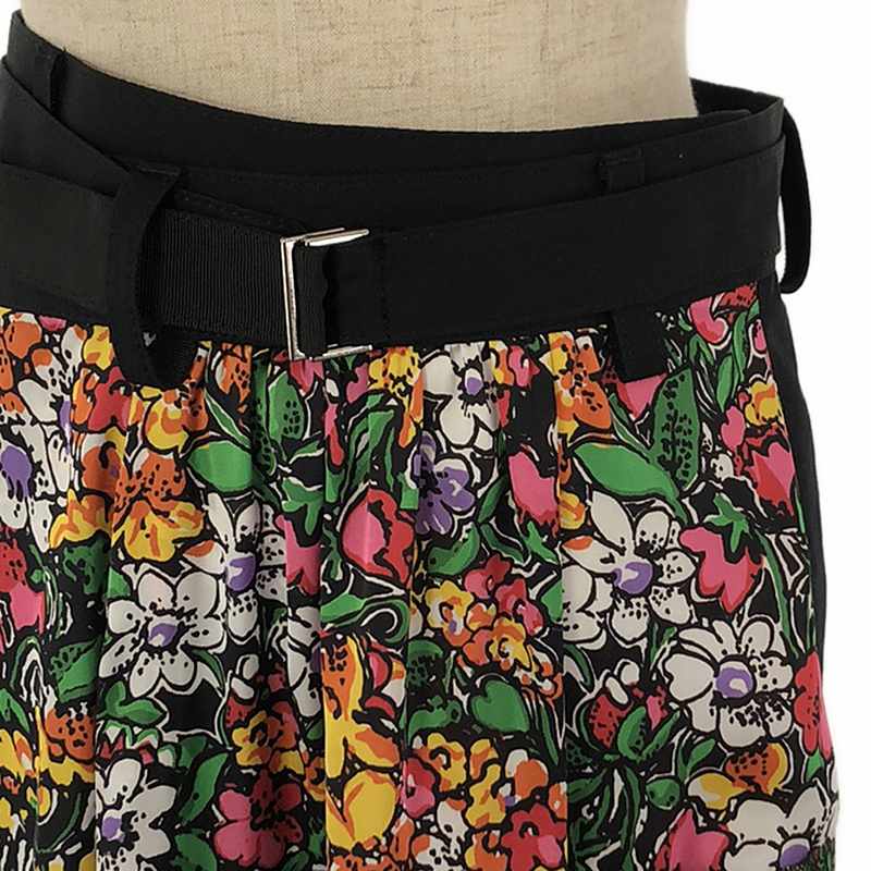 sacai / サカイ Floral Print Skirt / ベルテッド オーバー ラップスカート