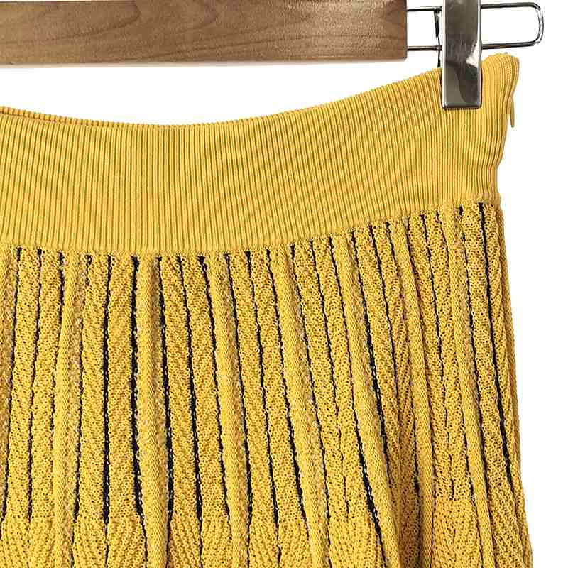 ELENDEEK / エレンディーク ストライプ ジャガード ニットスカート