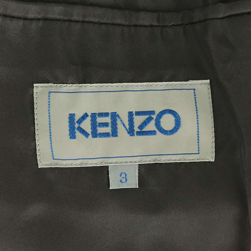 KENZO / ケンゾー アルパカ ウール ドッキング 切替 ステッチワーク シングルブレスト ジャケット