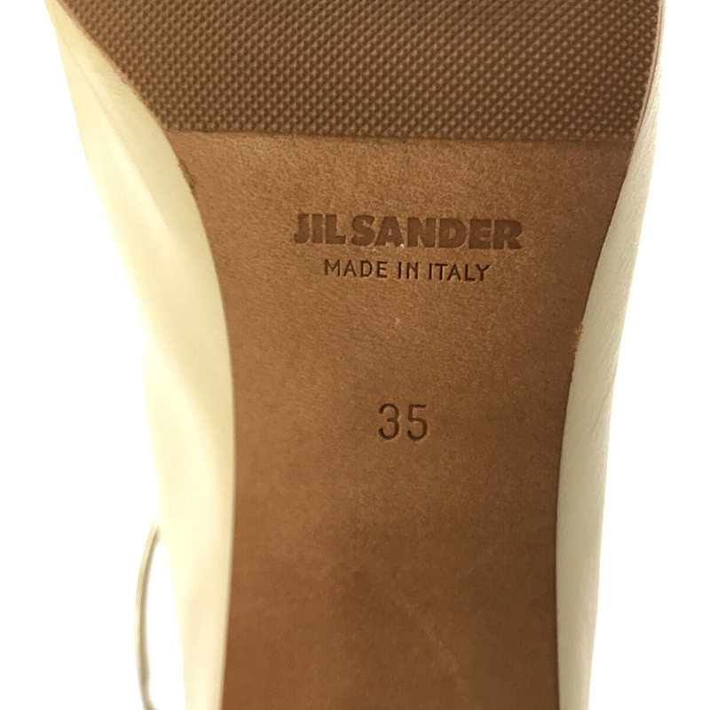 JIL SANDER / ジルサンダー JS33034A レザー リング チャンキーヒール パンプス シューズ 箱・保存袋有