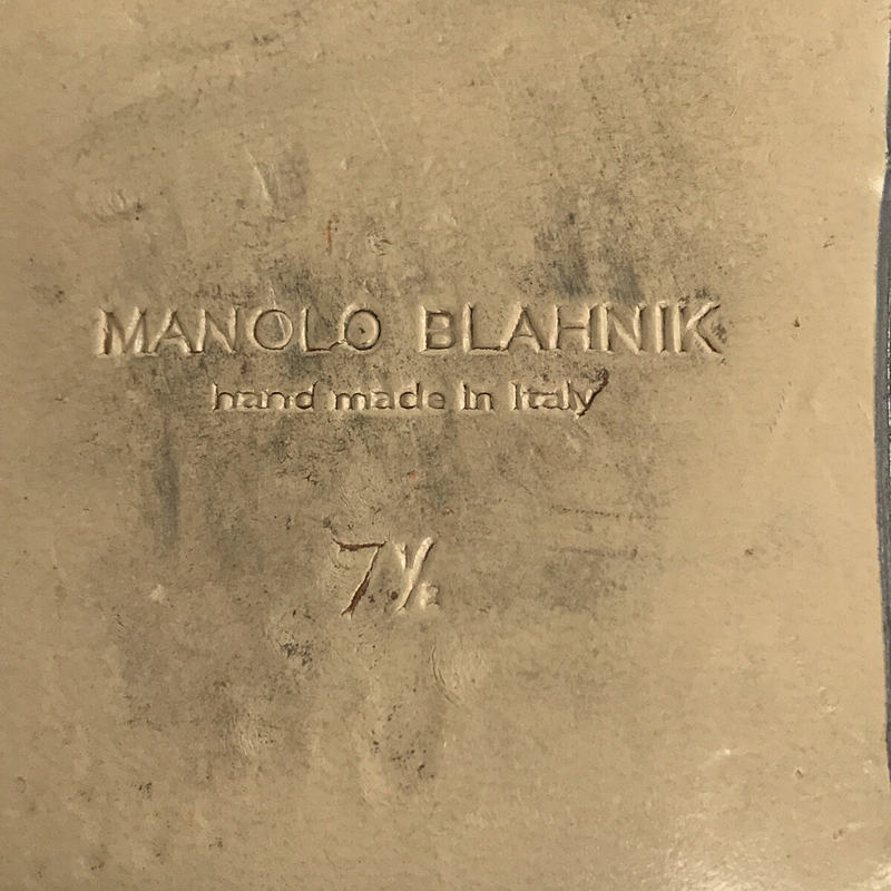 MANOLO BLAHNIK / マノロブラニク ヤギ革 レザー オペラ シューズ スリッポン 箱・保存袋有