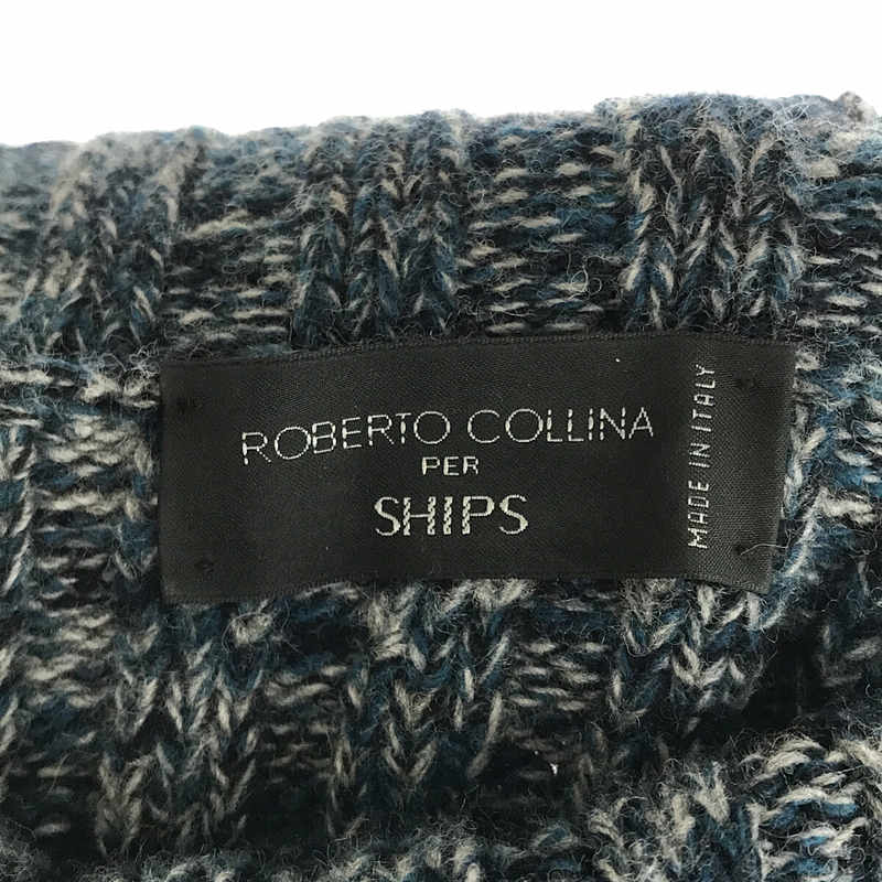 ROBERTO COLLINA / ロベルトコリーナ × SHIPS シップス 別注 イタリア製 タートルネック ミックス ウール ニット セーター