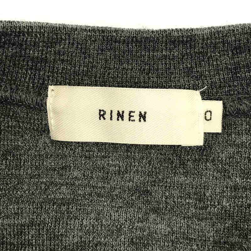 RINEN / リネン ウール クルーネック ニット セーター gray