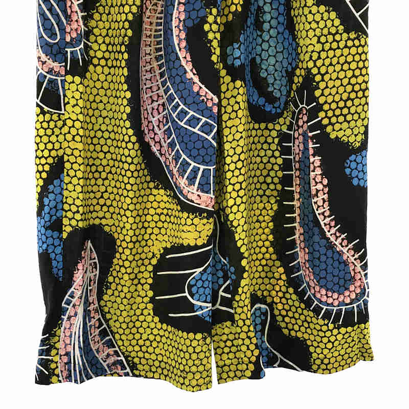 Christian Wijnants / クリスチャン ワイナンツ シルク レーヨン 総柄 タック入り スラックス パンツ