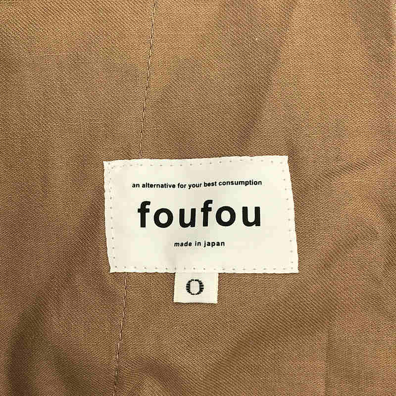 foufou / フーフー linen adjust straight pants リネン アジャストストレートパンツ
