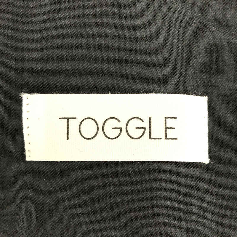 TOGGLE / トグル フェイクレザー 裾ドローコード タック入り パンツ