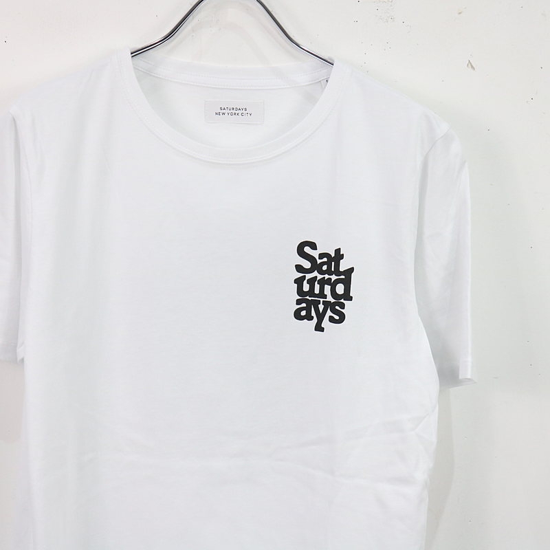 SATURDAYS SURF NYC / サタデーズサーフニューヨーク バック英字プリント半袖Tシャツ