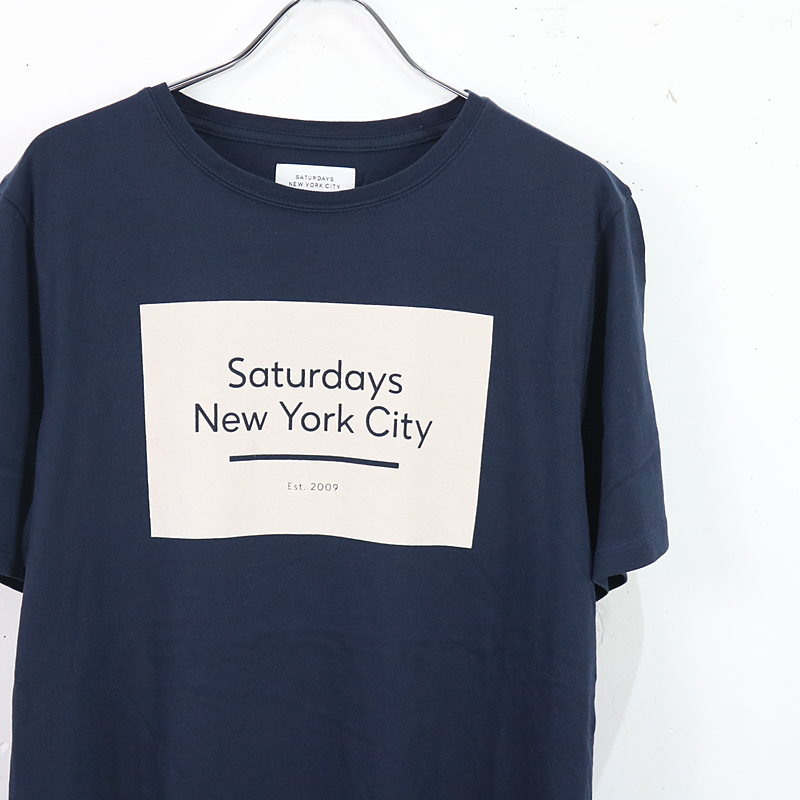 SATURDAYS SURF NYC / サタデーズサーフニューヨーク ボックスロゴプリント半袖Tシャツ