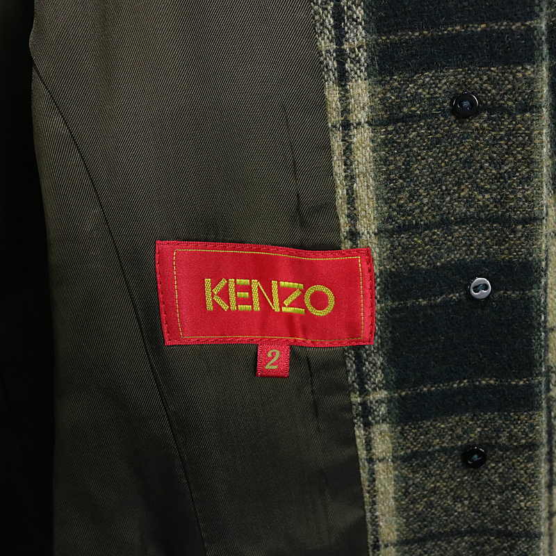 KENZO / ケンゾー ウールチェックフレアコート