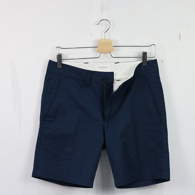 SATURDAYS SURF NYC / サタデーズサーフニューヨーク コットンショートパンツ navy