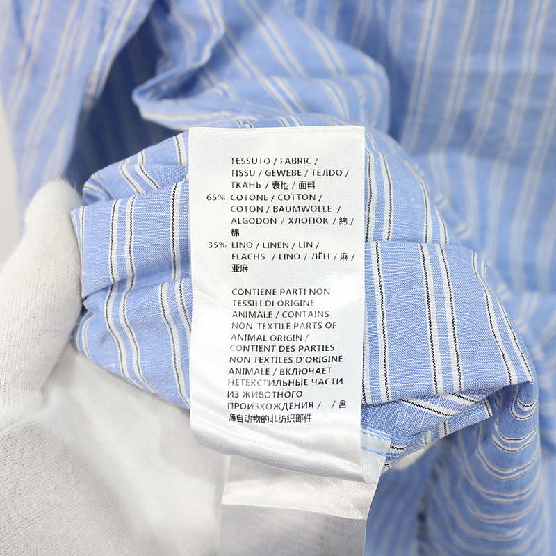 GUCCI / グッチ ミケーレ リネンコットン ストライプシャツ