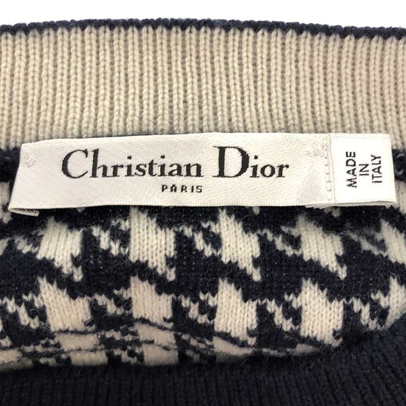 Christian Dior / クリスチャンディオール カシミヤ ジャガード バックロゴ ニット プルオーバー