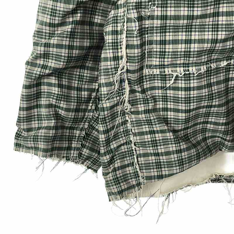 T.Cablin / カブリン CREW HOOD T/W クルーフード チェック カットオフ アノラックパーカー ジャケット