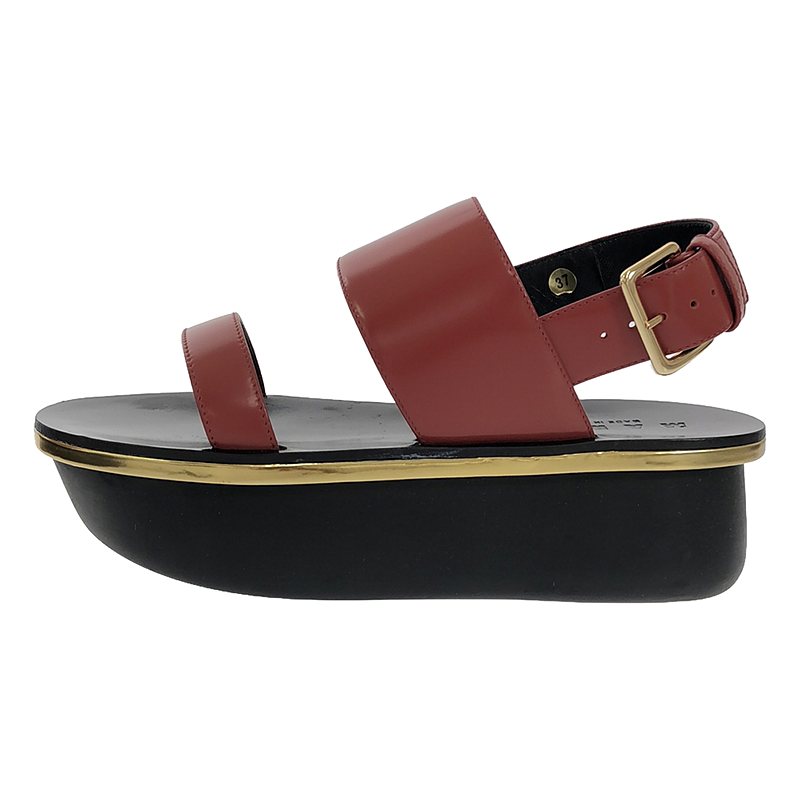 MARNI / マルニ レザー プラットフォーム サンダル